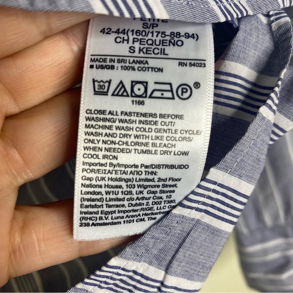Tommy Hilfiger button down shirt cotton small petite gray - Picture 7 of 10